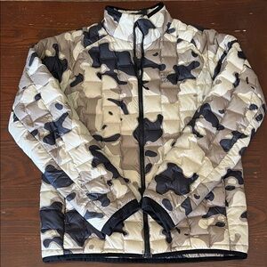 Mountain Hardwear Black and White Camo Puffer Jacket